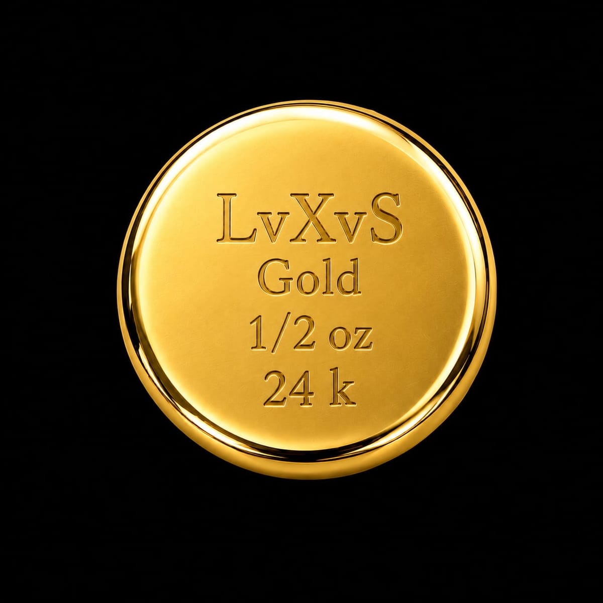 LvXvS half-ounce 24k gold button